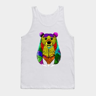 Bear rainbow multicolor Tank Top